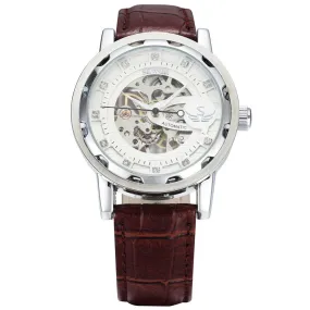New fashion sewor brand design sport luxury male clock man mechanical hand wind military business wrist skeleton watch