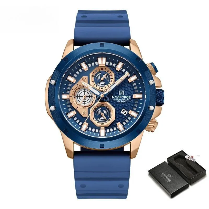 New Luxury Men's Sport Watches Silicone Strap Military Wristwatch Male Date Quartz Clock
