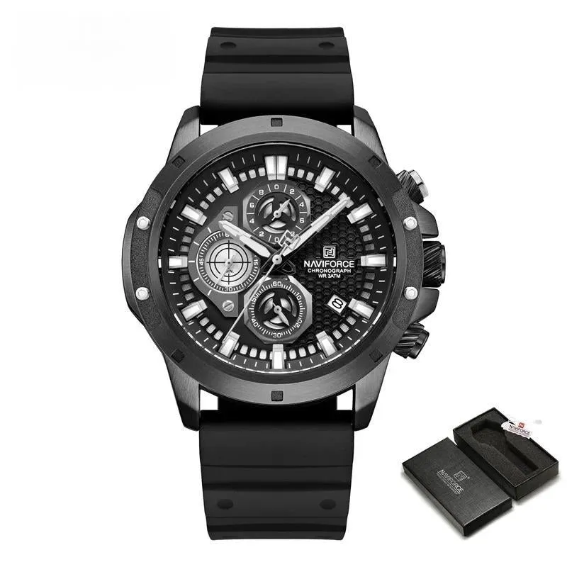 New Luxury Men's Sport Watches Silicone Strap Military Wristwatch Male Date Quartz Clock