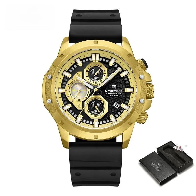 New Luxury Men's Sport Watches Silicone Strap Military Wristwatch Male Date Quartz Clock