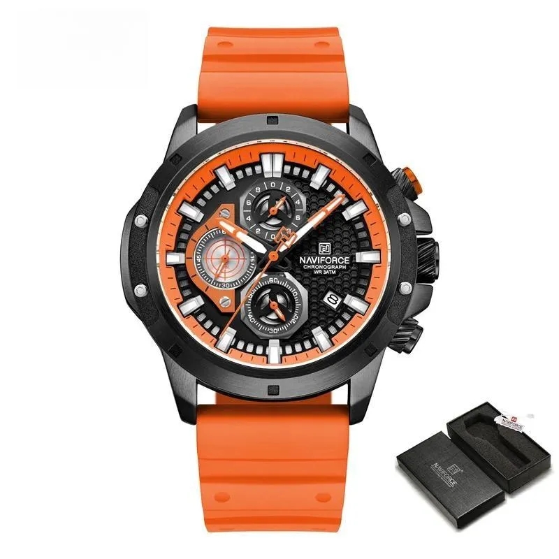 New Luxury Men's Sport Watches Silicone Strap Military Wristwatch Male Date Quartz Clock