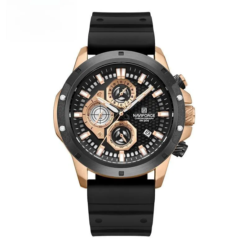 New Luxury Men's Sport Watches Silicone Strap Military Wristwatch Male Date Quartz Clock