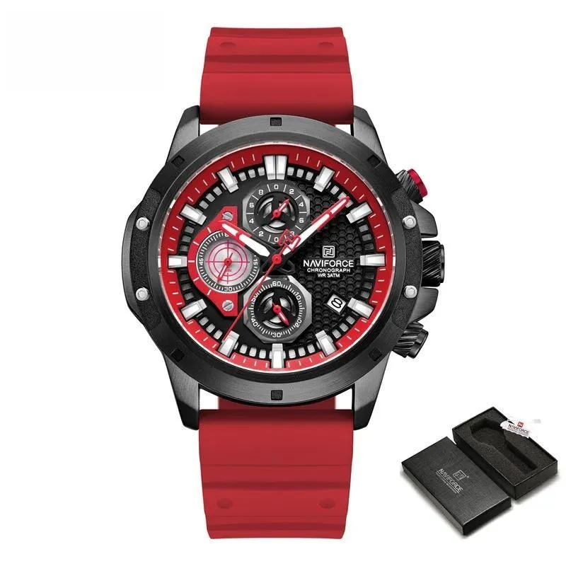 New Luxury Men's Sport Watches Silicone Strap Military Wristwatch Male Date Quartz Clock