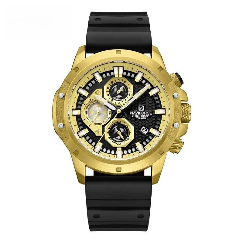 New Luxury Men's Sport Watches Silicone Strap Military Wristwatch Male Date Quartz Clock