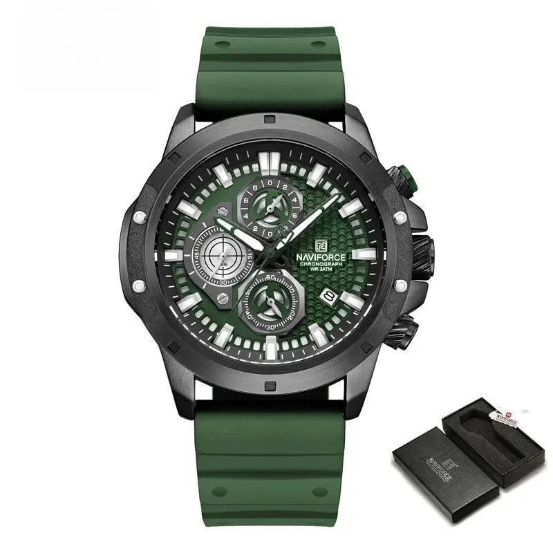 New Luxury Men's Sport Watches Silicone Strap Military Wristwatch Male Date Quartz Clock