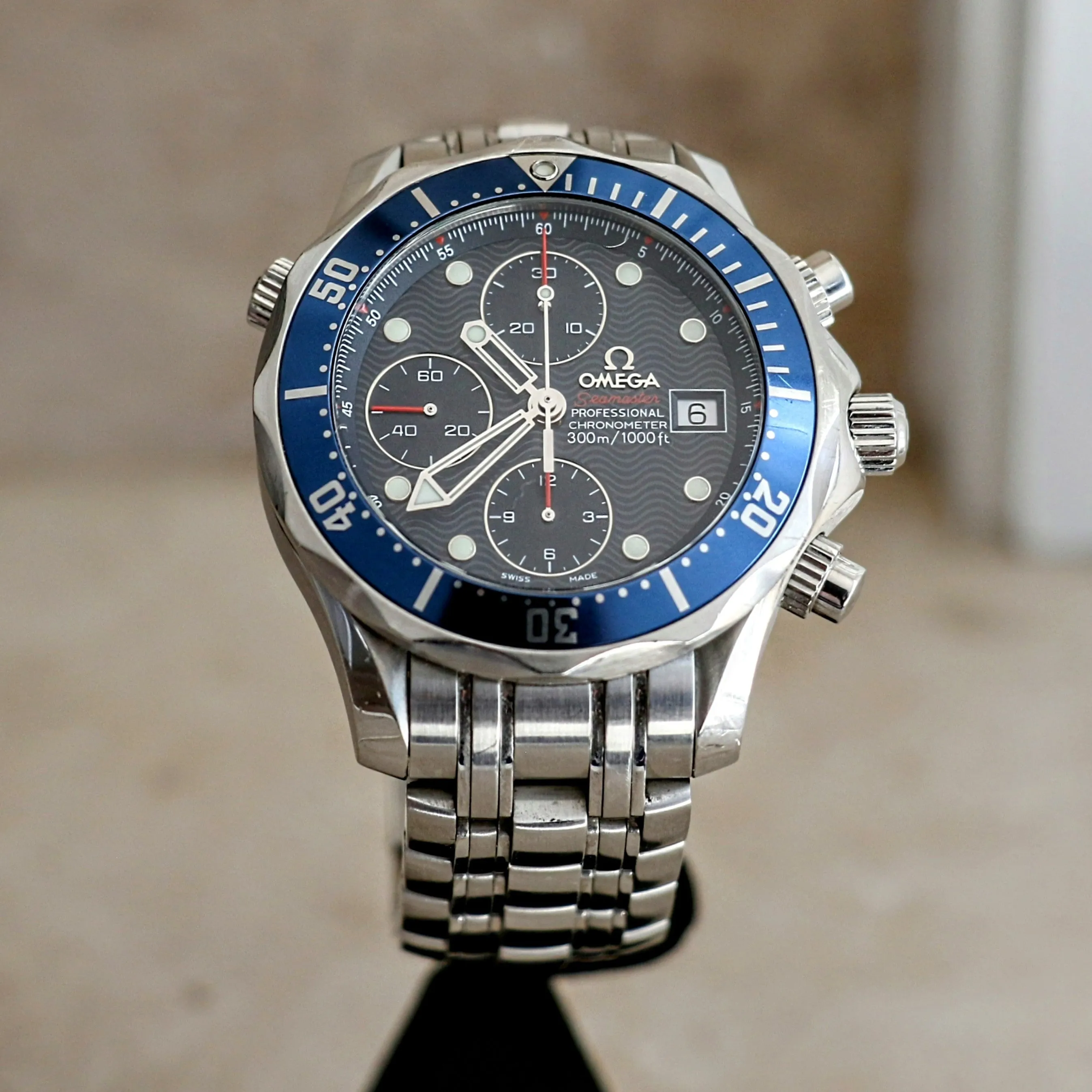 OMEGA Seamaster Chronograph Diver 300M Wristwatch Ref. 2225.80.00 Swiss Made Watch