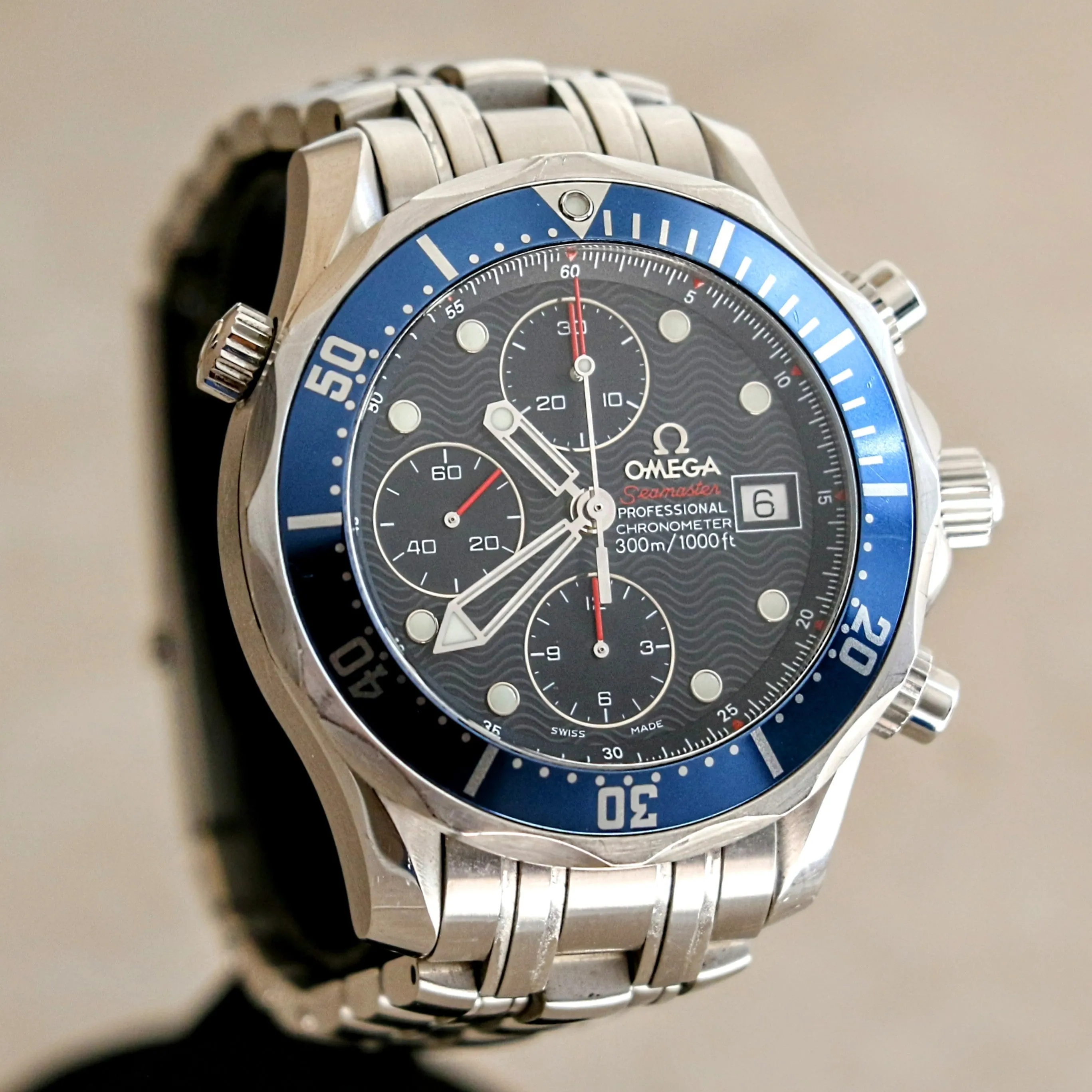 OMEGA Seamaster Chronograph Diver 300M Wristwatch Ref. 2225.80.00 Swiss Made Watch
