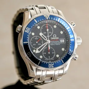 OMEGA Seamaster Chronograph Diver 300M Wristwatch Ref. 2225.80.00 Swiss Made Watch