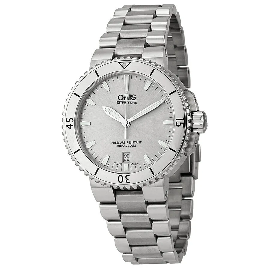 Oris Aquis Date Silver Dial Stainless Steel Men's Watch 01 733 7676 4141-07 8 21 10P