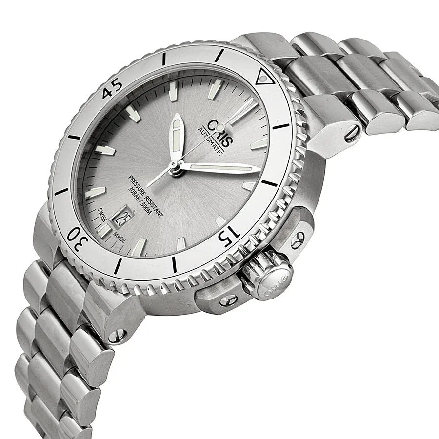 Oris Aquis Date Silver Dial Stainless Steel Men's Watch 01 733 7676 4141-07 8 21 10P