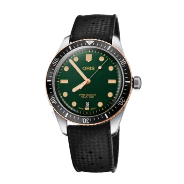 Oris Diver 65 - Green Dial & Black Strap