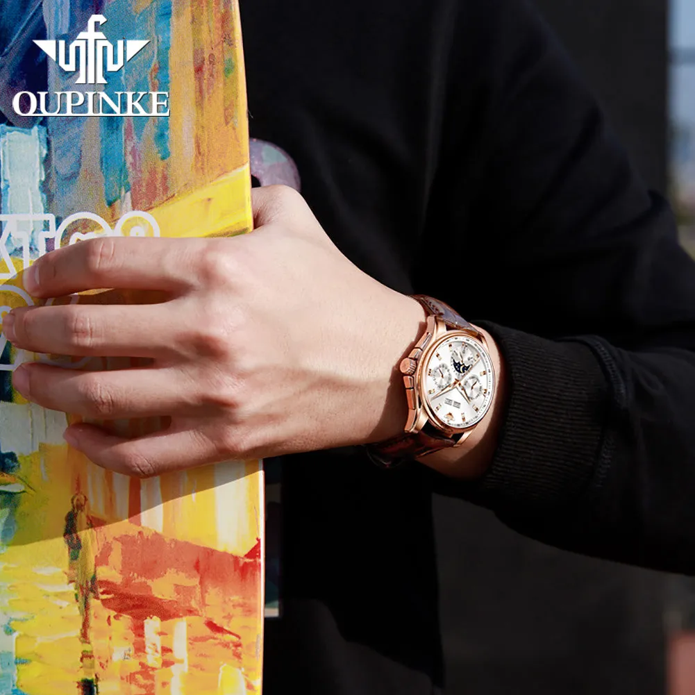 Oupinke Top Brand Luxury Automatic Watch For Man Mechanical Watch