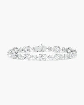 Oval Shape and Round Brilliant Cut Diamond Bracelet (1.00 carat)