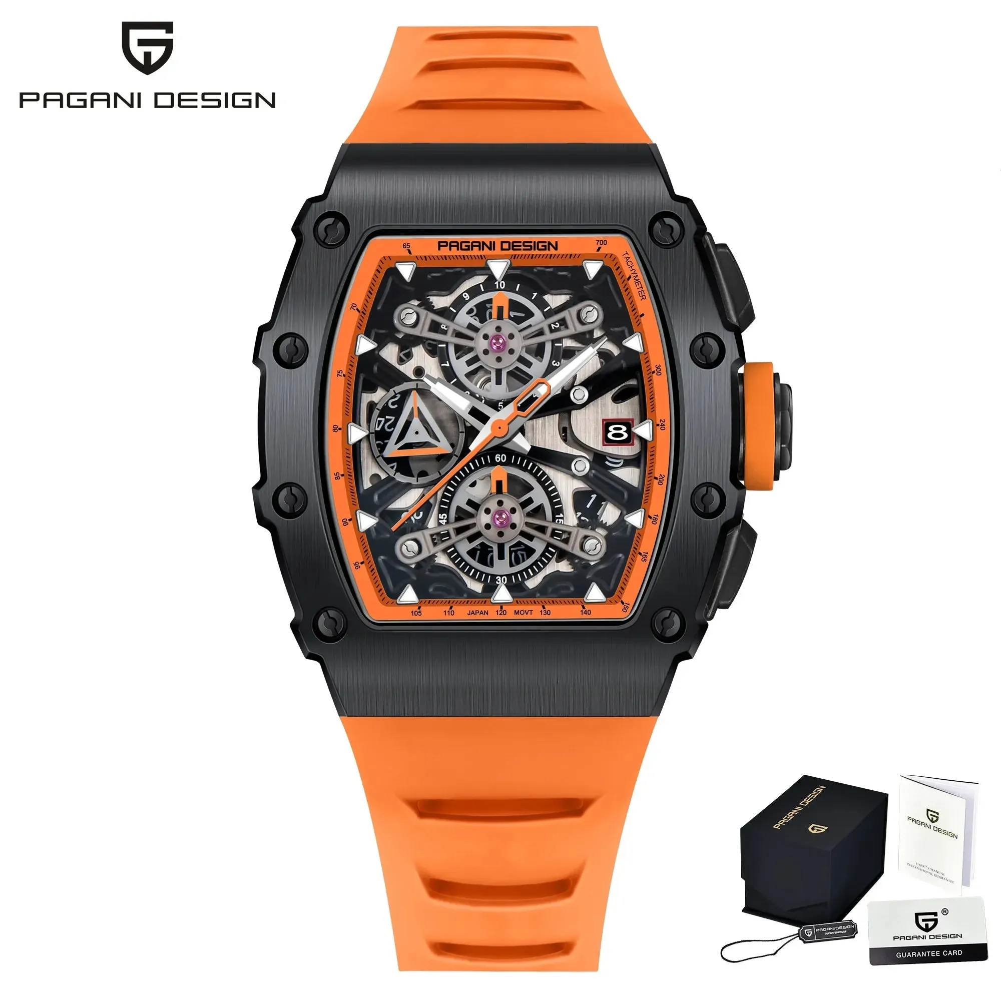 PAGANI DESIGN PD-YS011 Skeleton Chronograpgh Watch