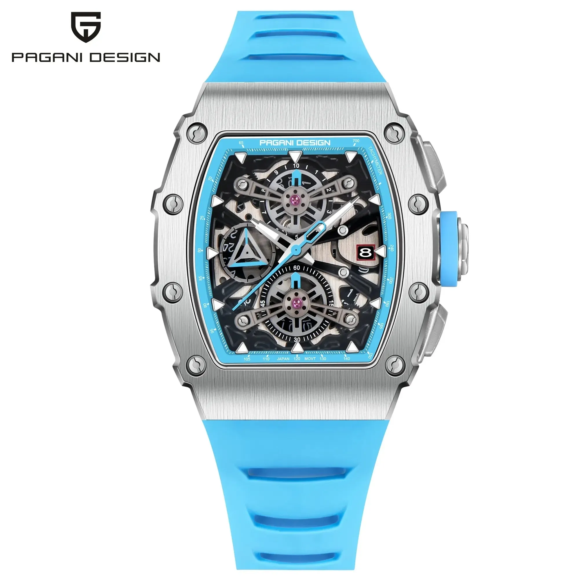 PAGANI DESIGN PD-YS011 Skeleton Chronograpgh Watch