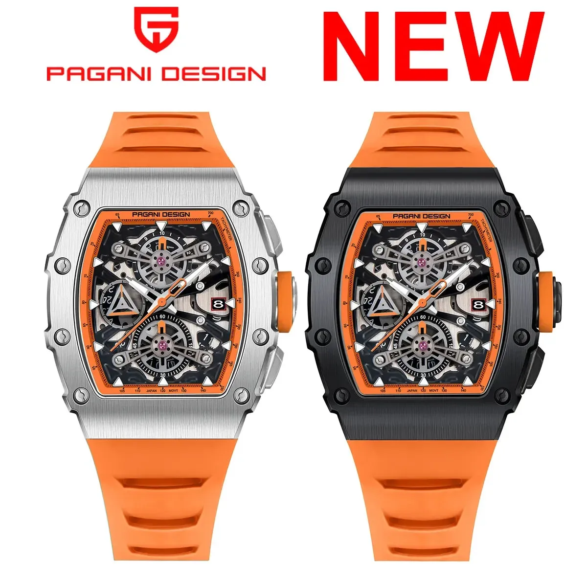 PAGANI DESIGN PD-YS011 Skeleton Chronograpgh Watch