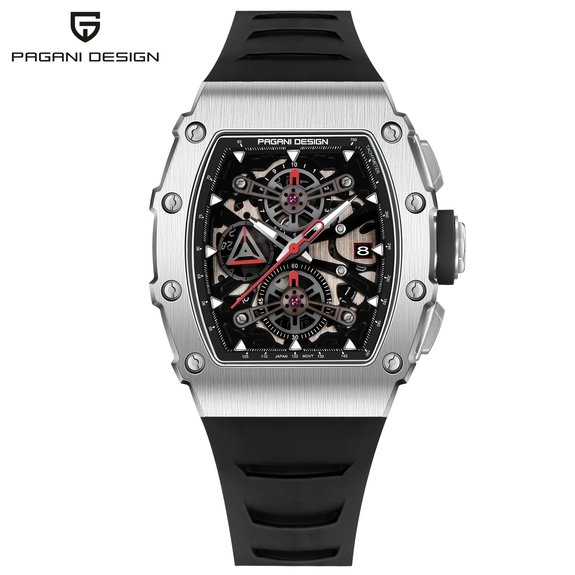 PAGANI DESIGN PD-YS011 Skeleton Chronograpgh Watch