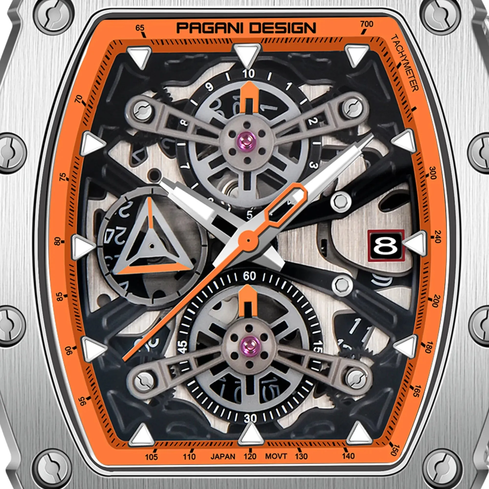 PAGANI DESIGN PD-YS011 Skeleton Chronograpgh Watch