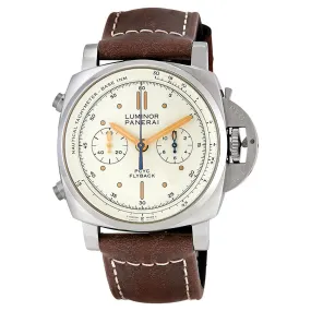 Panerai Luminor 1950 Ivory Flyback Chronograph Automatic Men's Chronograph Watch PAM00654