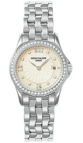 Patek Philippe Calatrava 18kt White Gold Diamond Ladies Watch 4906-101G