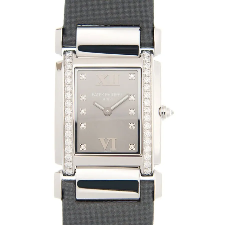 Patek Philippe Twenty~4 Medium Eternal Gray Dial 18 Carat White Gold Ladies Watch 4920G-001