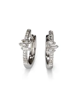 Pavé Baguette Diamond Earrings