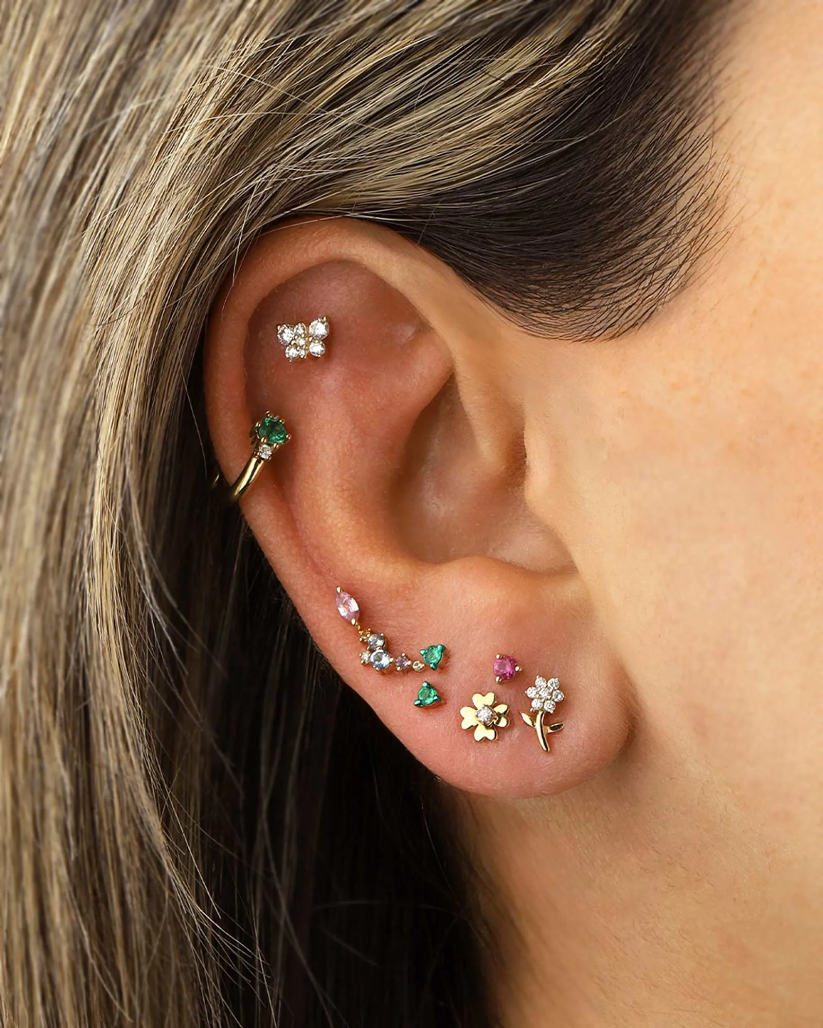 Pavé Butterfly Studs