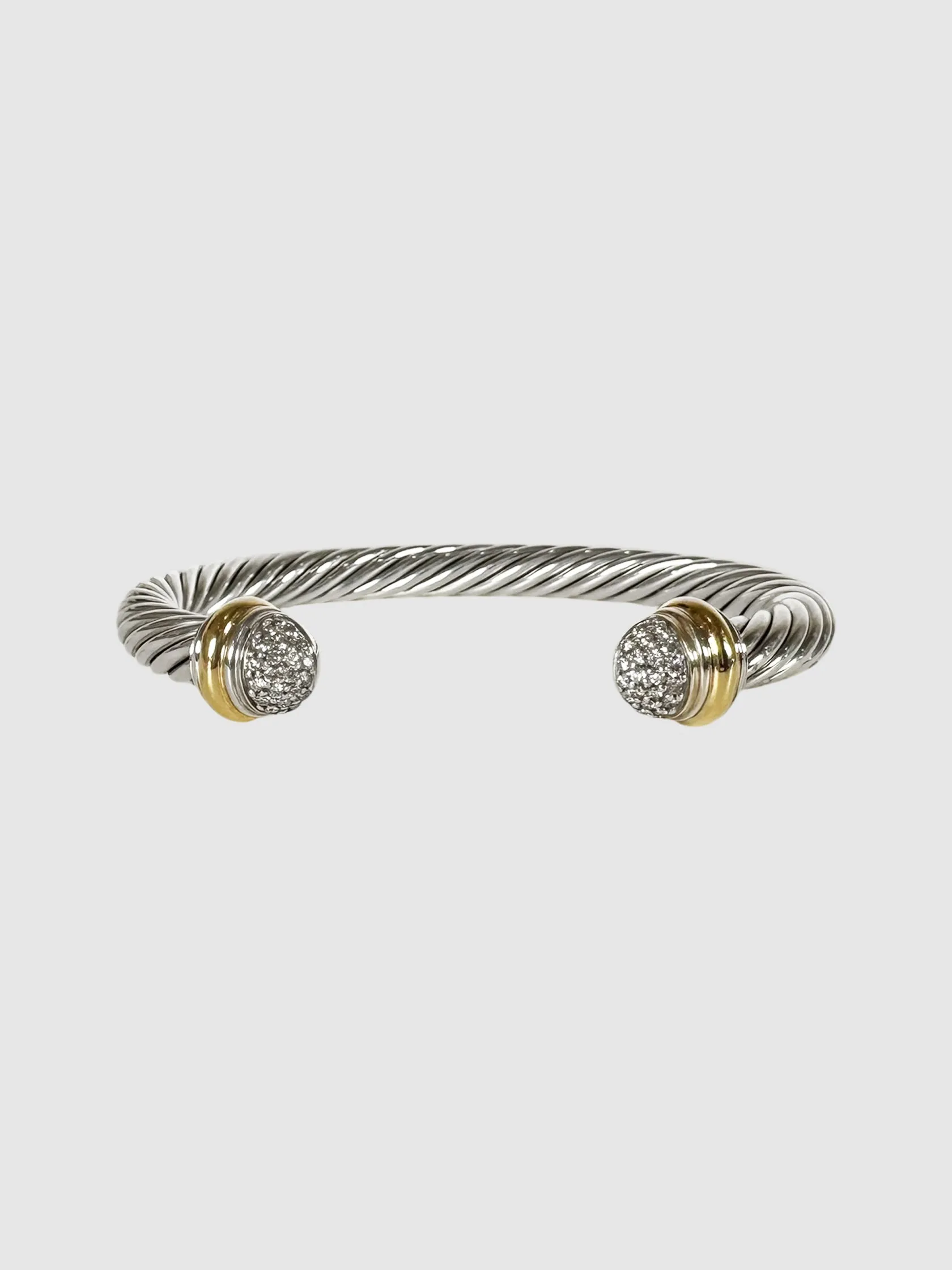 Pavé Diamond Cable Bangle Bracelet