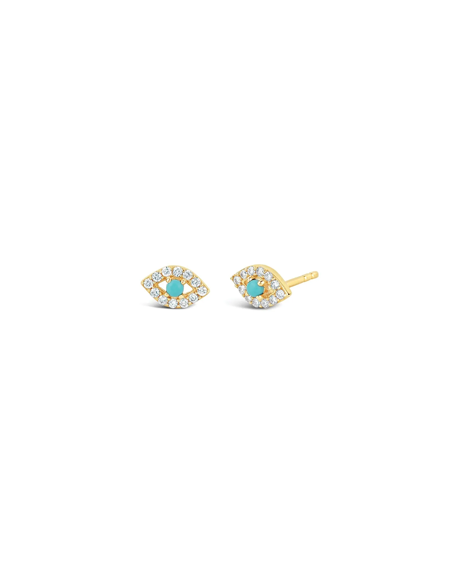 Pavé Evil Eye Stone Studs