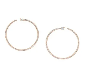 PAVE DIAMOND BARDOT HOOPS
