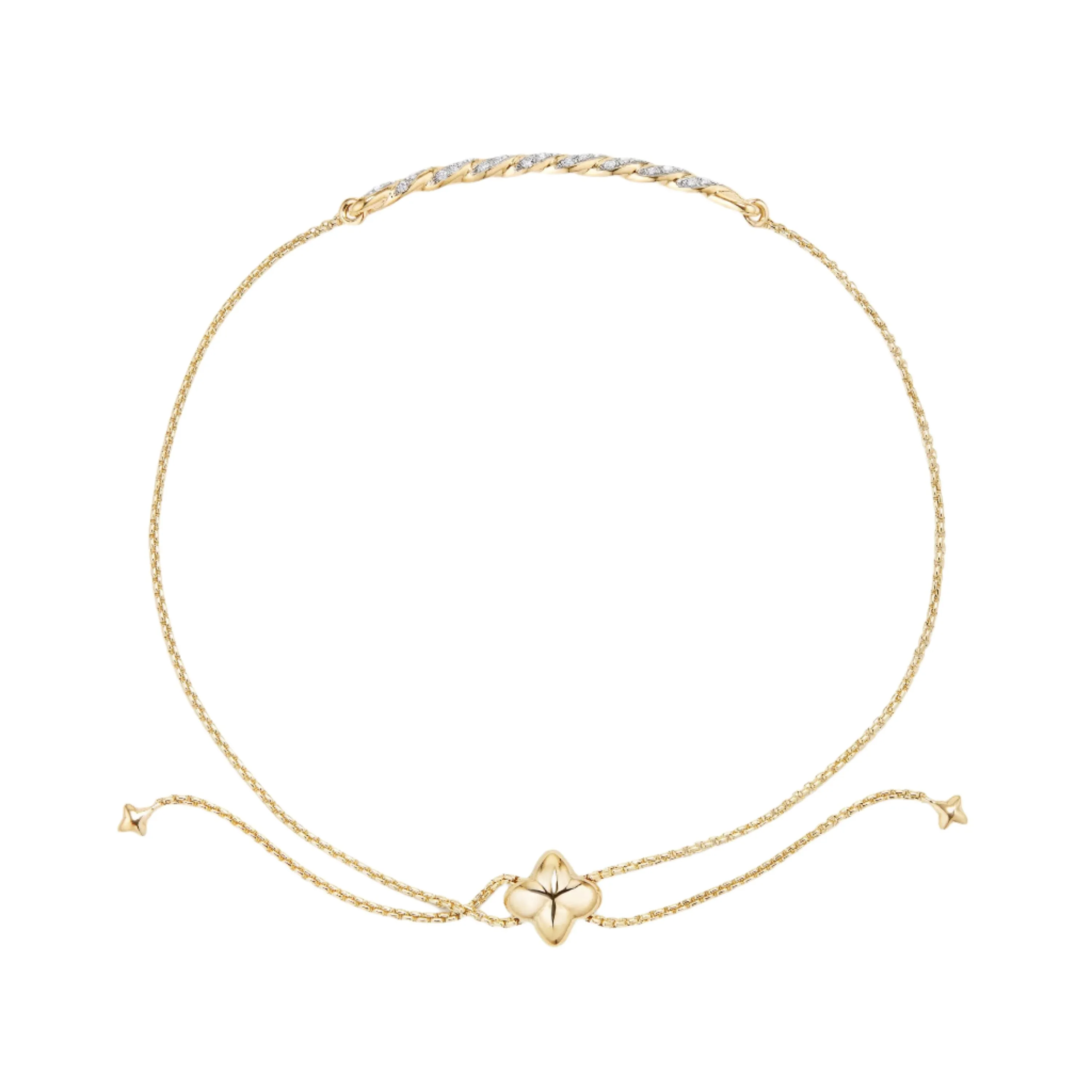 Paveflex Station Bracelet with Diamonds in 18K Gold