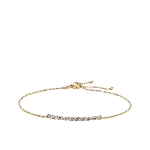 Paveflex Station Bracelet with Diamonds in 18K Gold