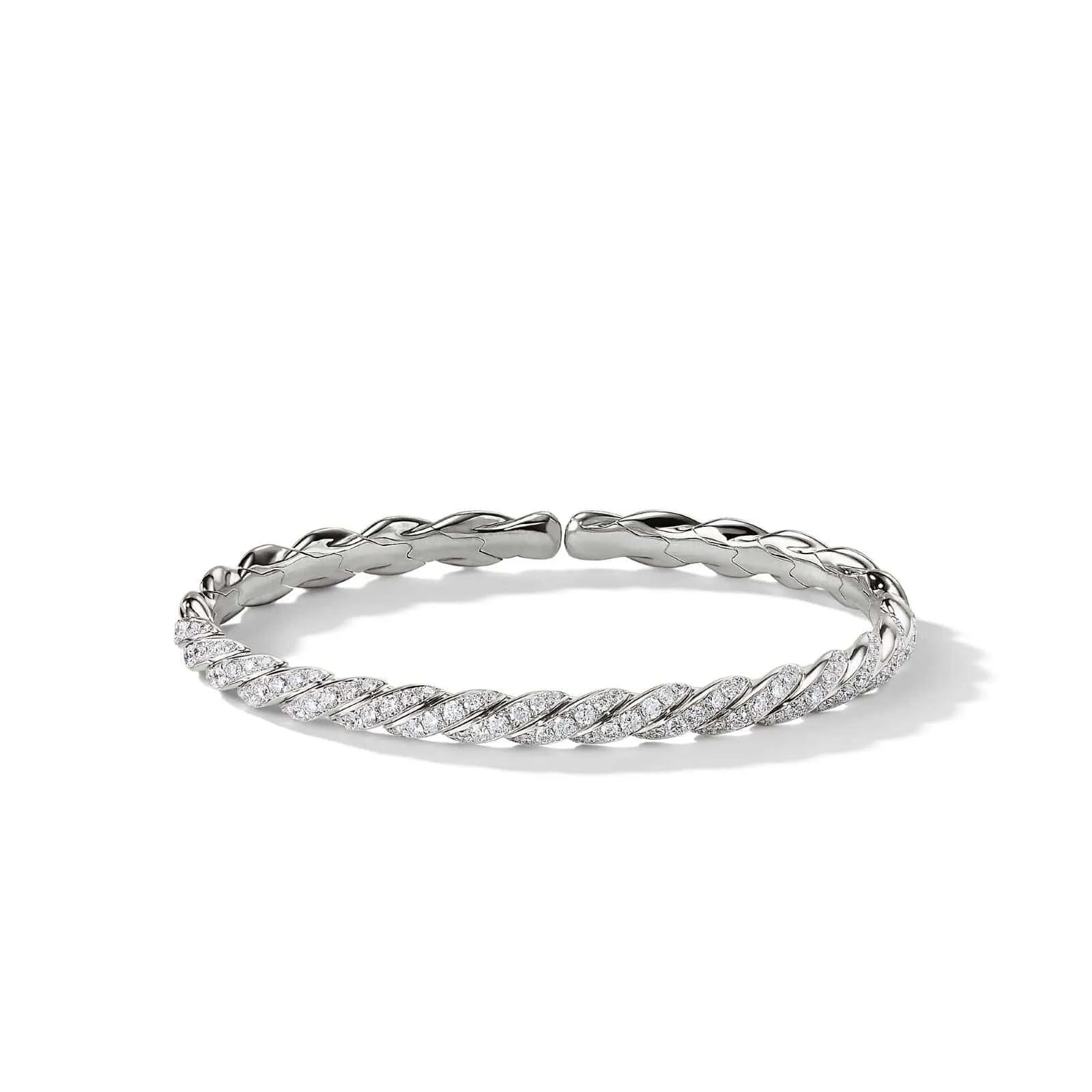 Pavéflex Bracelet in 18K White Gold with Diamonds, 5mm