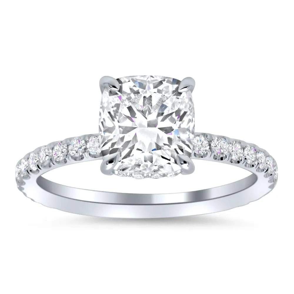 Petite Pave Lab Grown Diamond Engagement Ring
