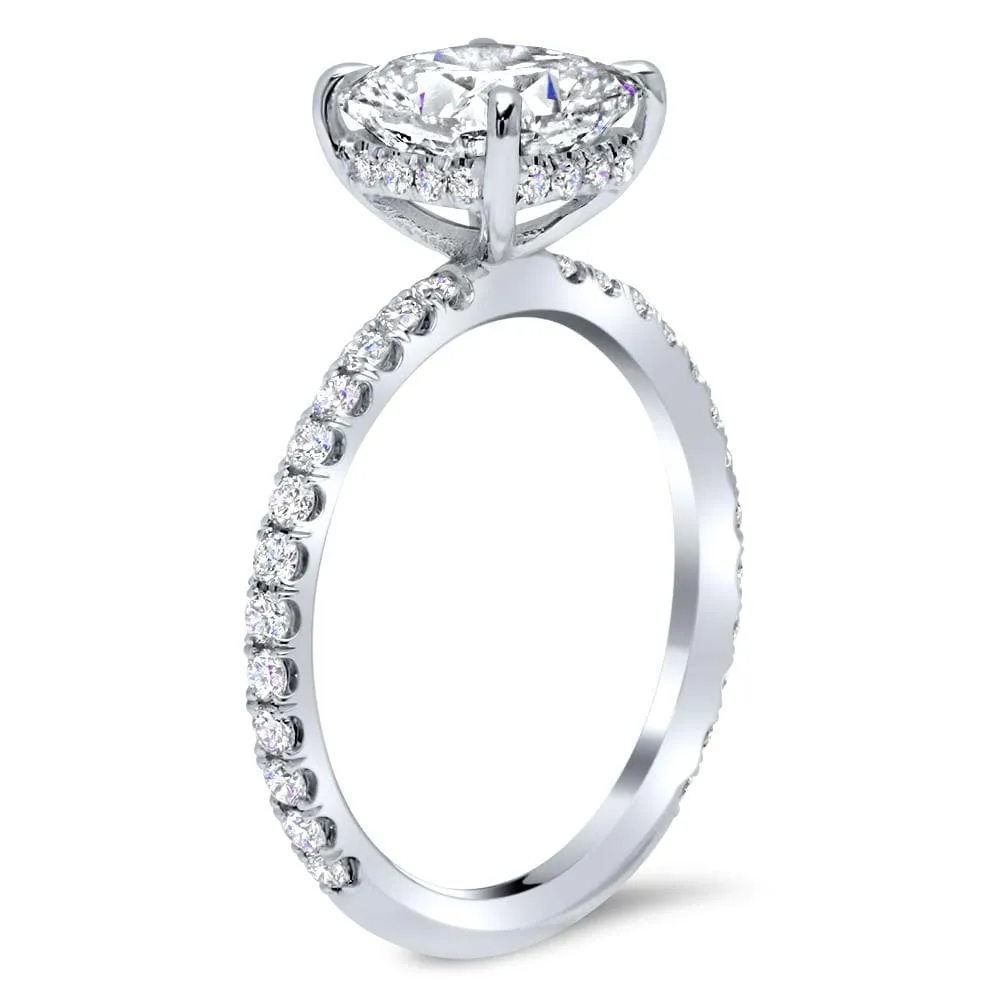 Petite Pave Lab Grown Diamond Engagement Ring