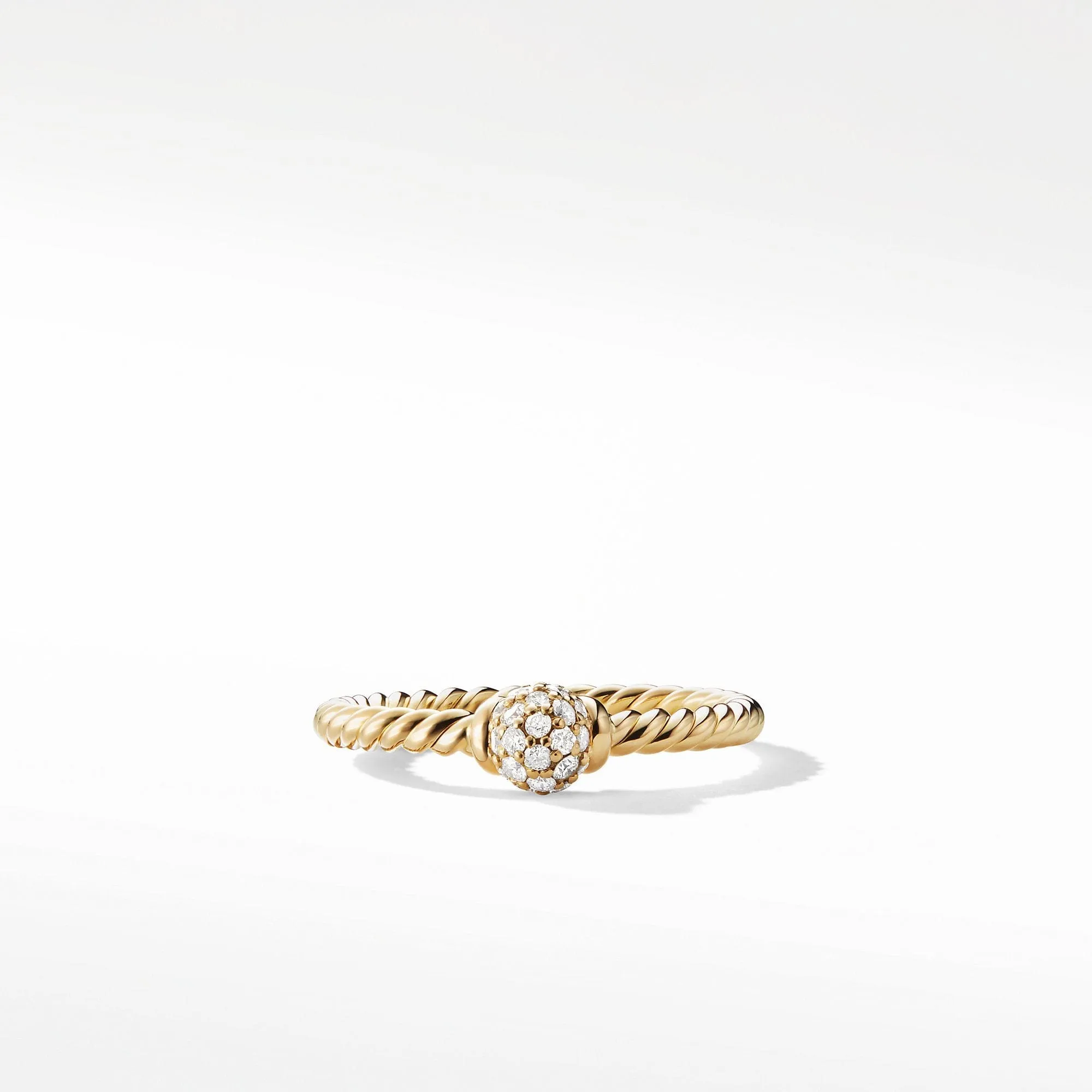 Petite Solari Station Ring with Diamonds in 18K Gold