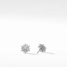 Petite Starburst Stud Earrings with Pavé Diamonds