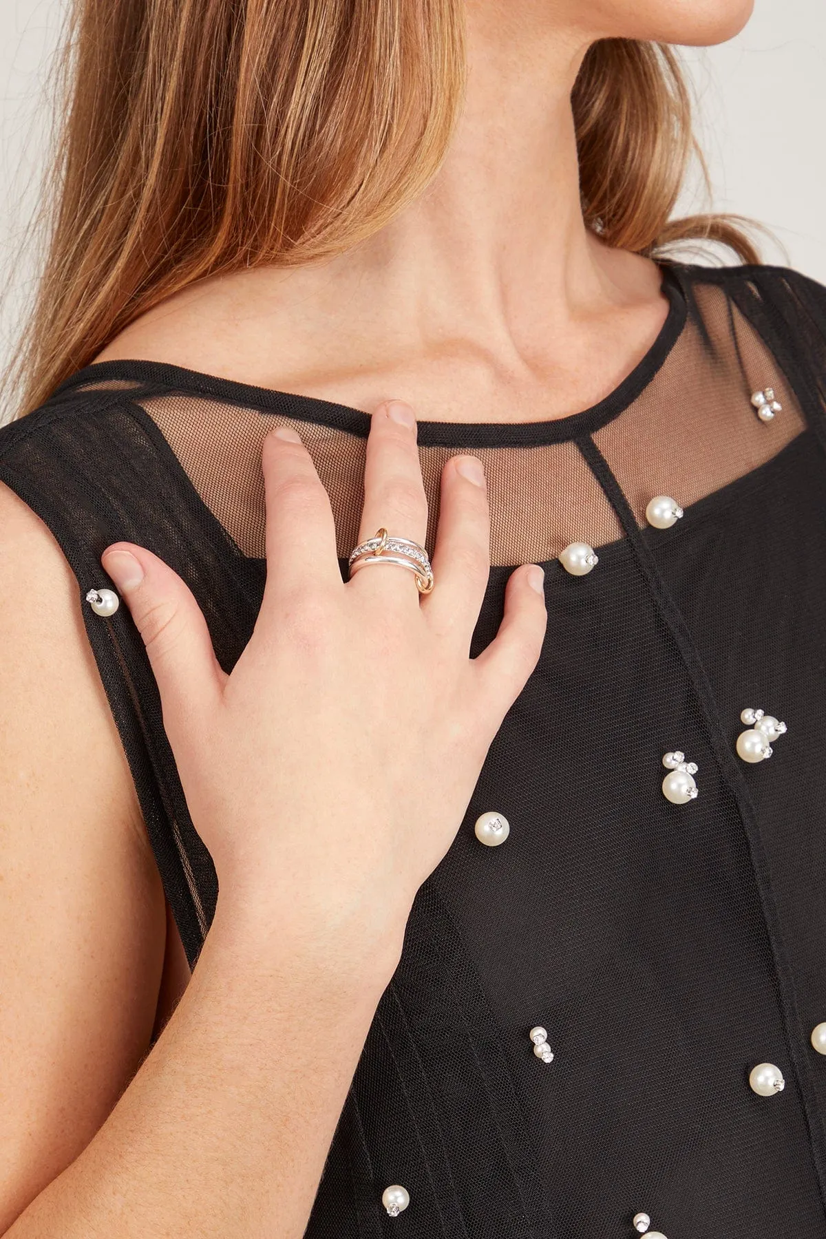 Petunia SG Ring in Sterling Silver/Yellow Gold