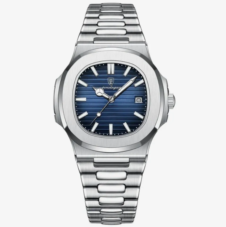 POEDAGAR Men's Luminous Dial Clock Relogio Masculino Quartz Watch S256495