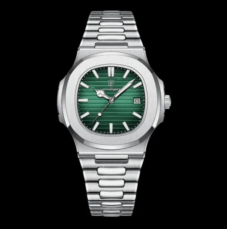 POEDAGAR Men's Luminous Dial Clock Relogio Masculino Quartz Watch S256495
