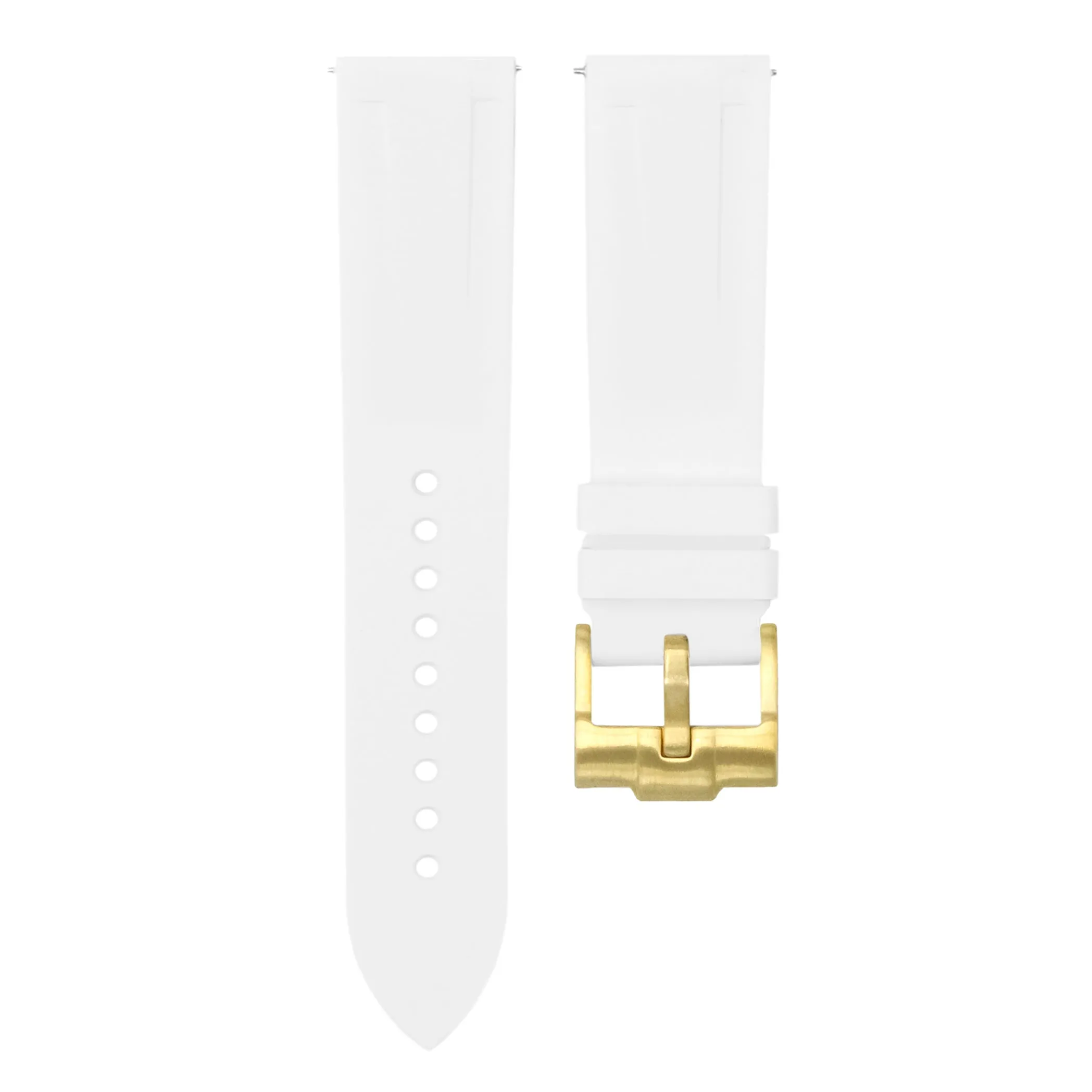 Polar White - Quick Release Rubber Watch Strap For Breitling Avenger