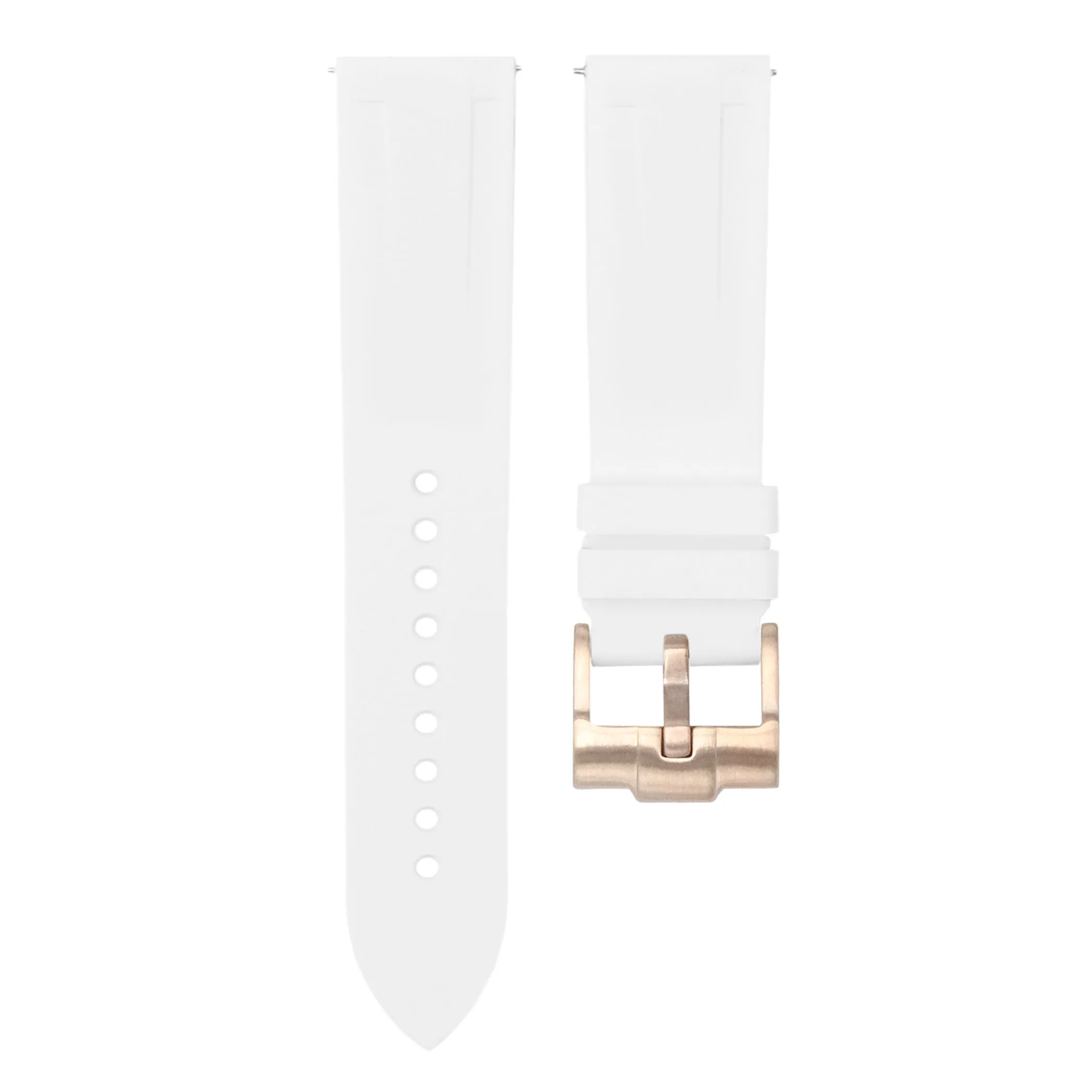 Polar White - Quick Release Rubber Watch Strap For Breitling Avenger