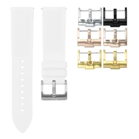 Polar White - Quick Release Rubber Watch Strap For Breitling Avenger