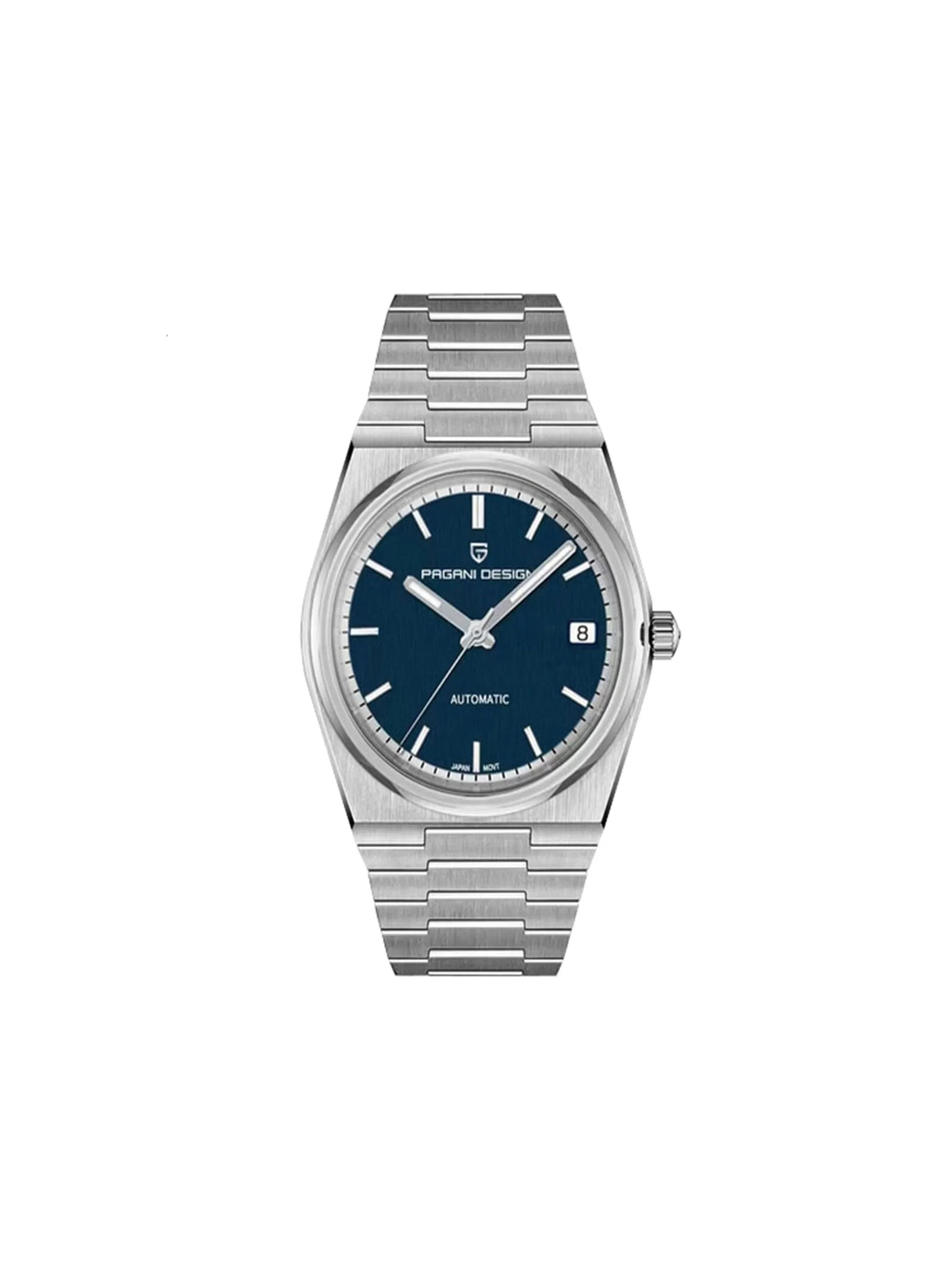 Powermatic Men'S Business Watch, Sapphire Crystal Silver Blue