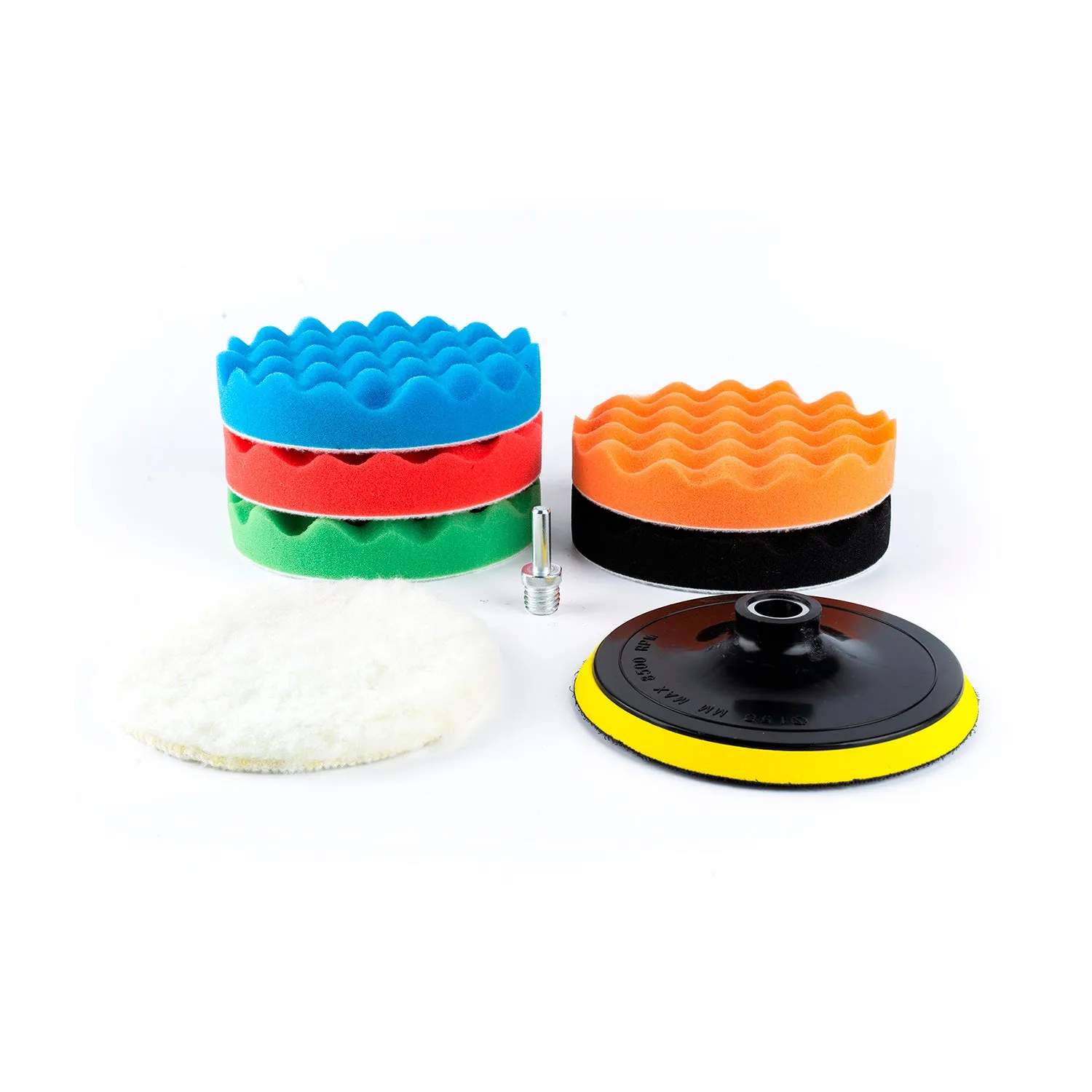Prime Quality Polishing Pad Kit, 6 In, 8 Pcs, for Car Polishing and Waxing
