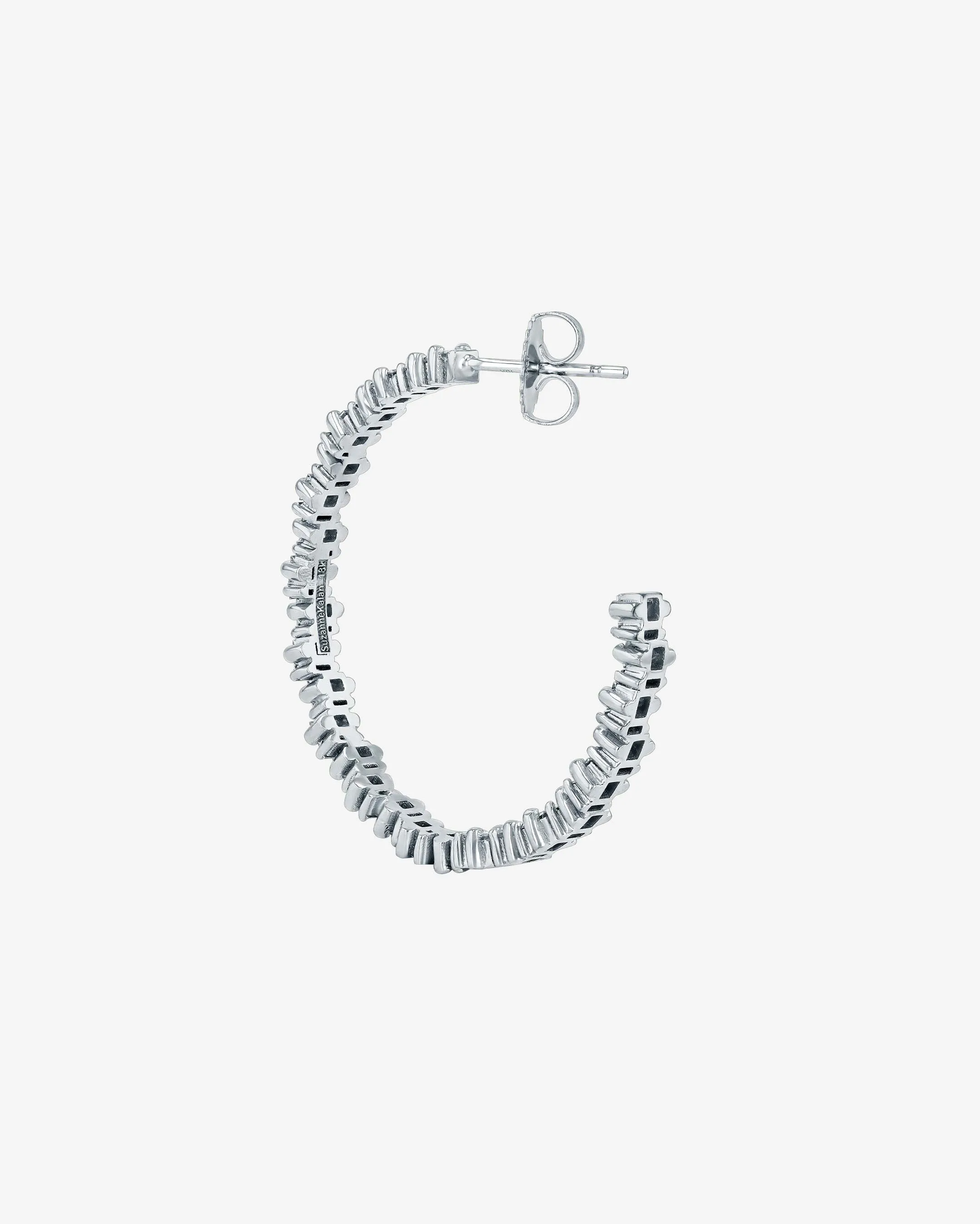 Princess Staggered Diamond Midi Hoops