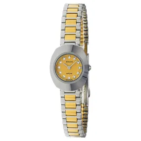 Rado Original Diastar Jubile Champagne Dial Diamond Ladies Watch R1255 R12558633