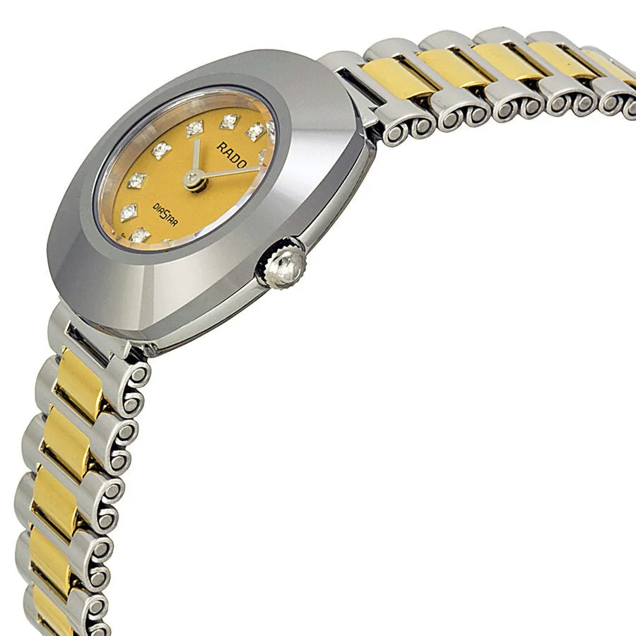 Rado Original Diastar Jubile Champagne Dial Diamond Ladies Watch R1255 R12558633