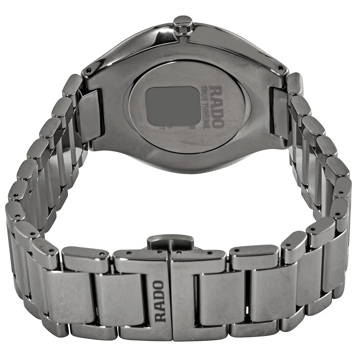 Rado True Black Dial Platinum-tone Ceramic Men's Watch R27955152
