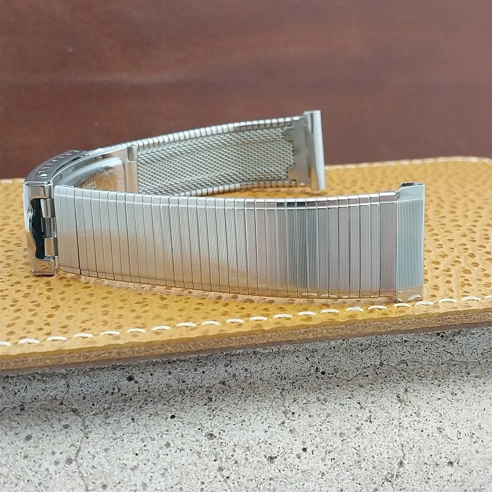 rare 19mm Accutron Stainless Steel Duchess nos 1960s Vintage Watch Band